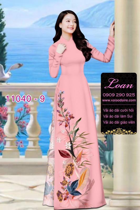Vải áo dài hoa 3D Vải áo dài hoa 3D