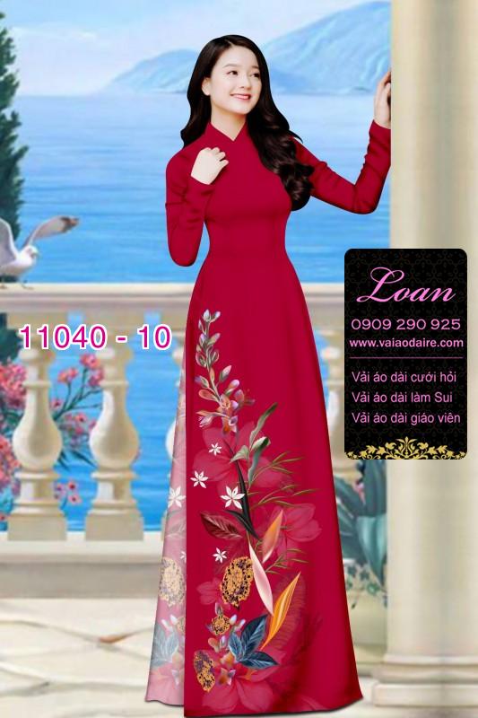 Vải áo dài hoa 3D Vải áo dài hoa 3D
