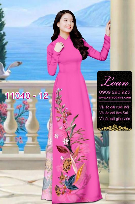 Vải áo dài hoa 3D Vải áo dài hoa 3D