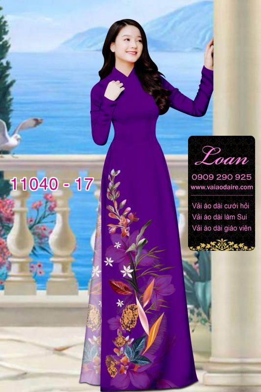 Vải áo dài hoa 3D Vải áo dài hoa 3D