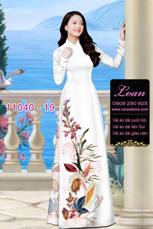 Vải áo dài hoa 3D Vải áo dài hoa 3D