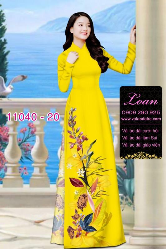 Vải áo dài hoa 3D Vải áo dài hoa 3D