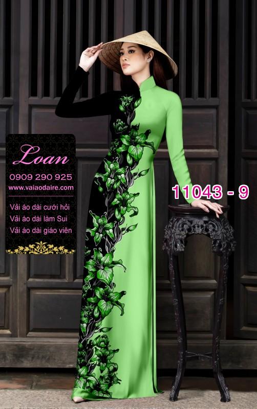 Vải áo dài hoa 3D