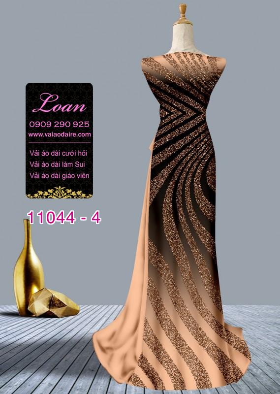 Vải áo dài hoa 3D