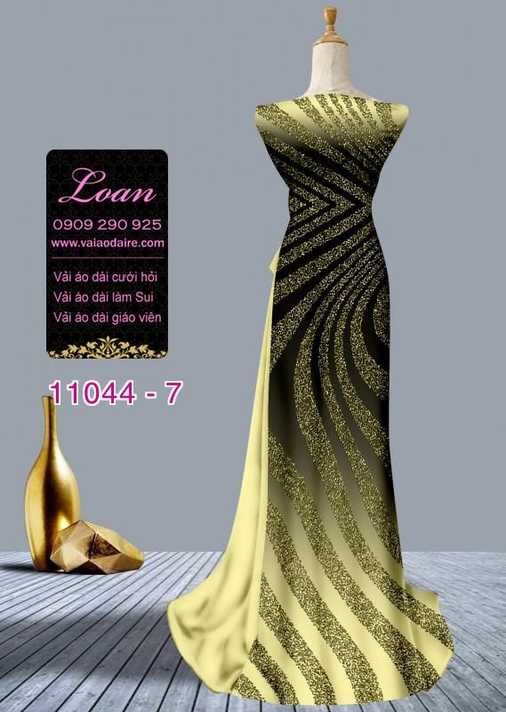 Vải áo dài hoa 3D