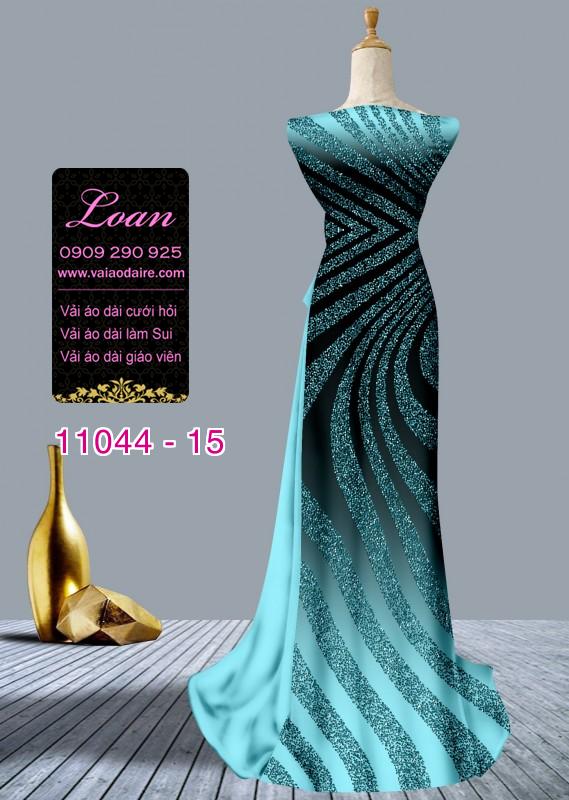 Vải áo dài hoa 3D