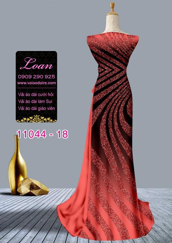 Vải áo dài hoa 3D
