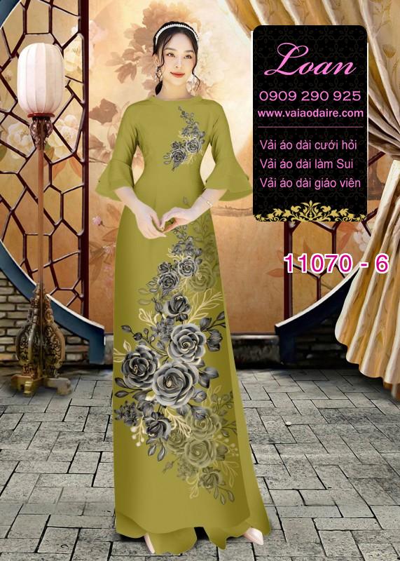 Vải áo dài hoa 3D