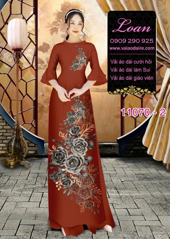 Vải áo dài hoa 3D