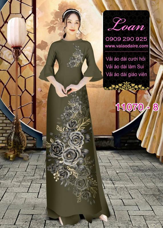 Vải áo dài hoa 3D
