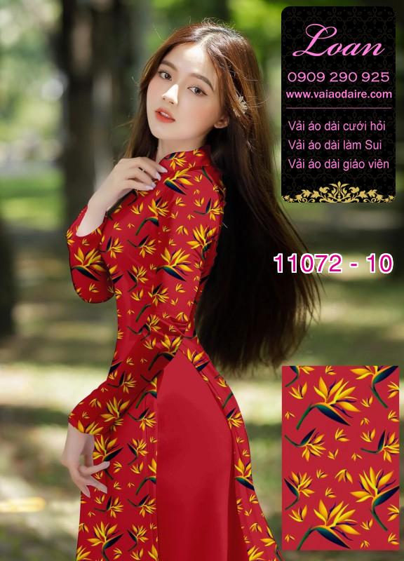 Vải áo dài hoa nhí