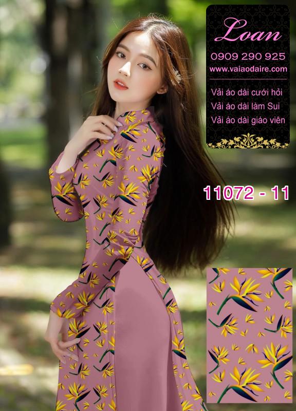 Vải áo dài hoa nhí