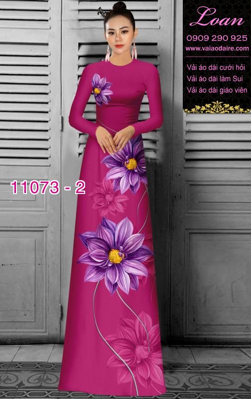 Vải áo dài hoa 3D
