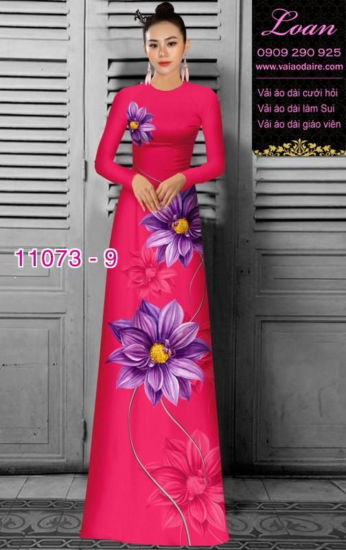 Vải áo dài hoa 3D