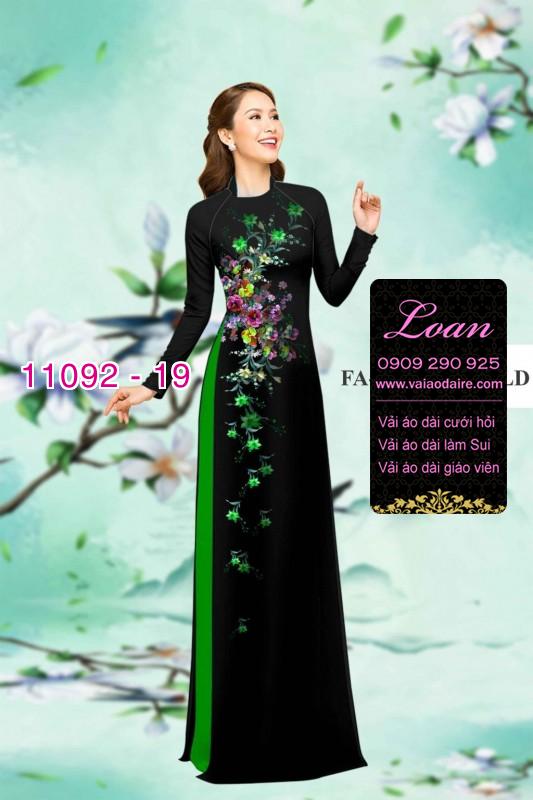 Vải áo dài hoa 3D
