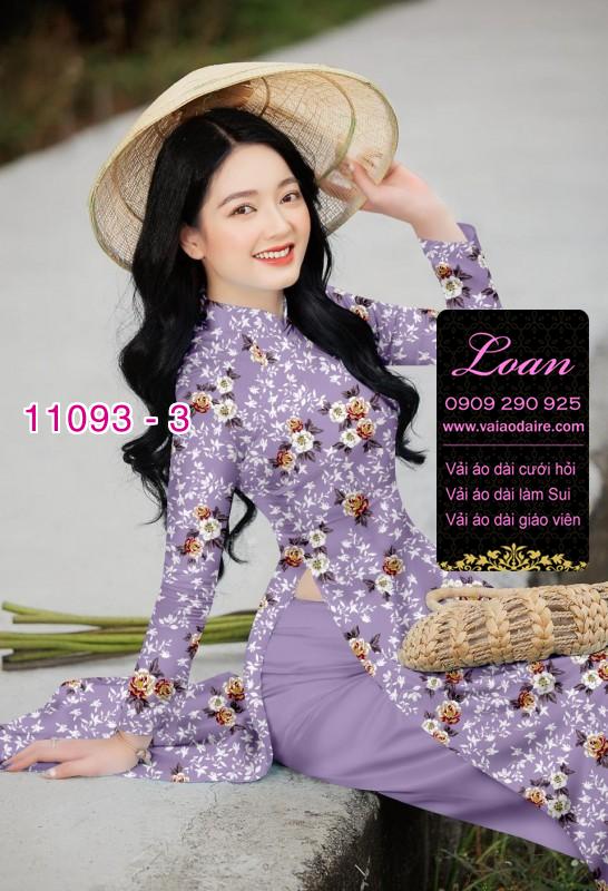 Vải áo dài hoa nhí