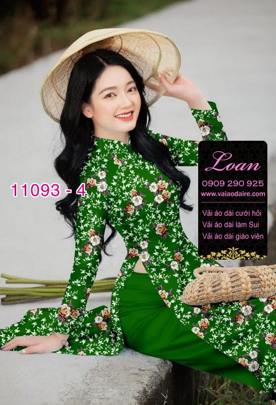 Vải áo dài hoa nhí