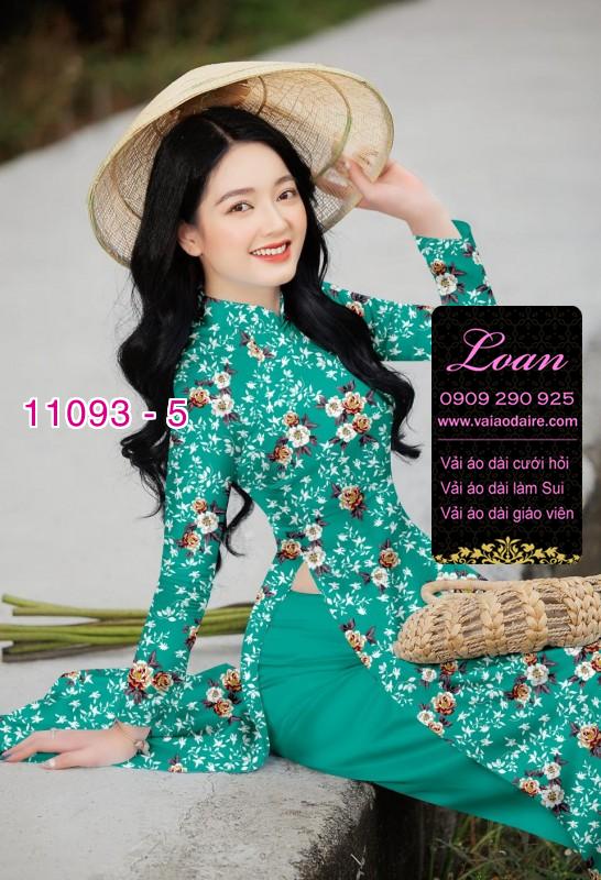 Vải áo dài hoa nhí