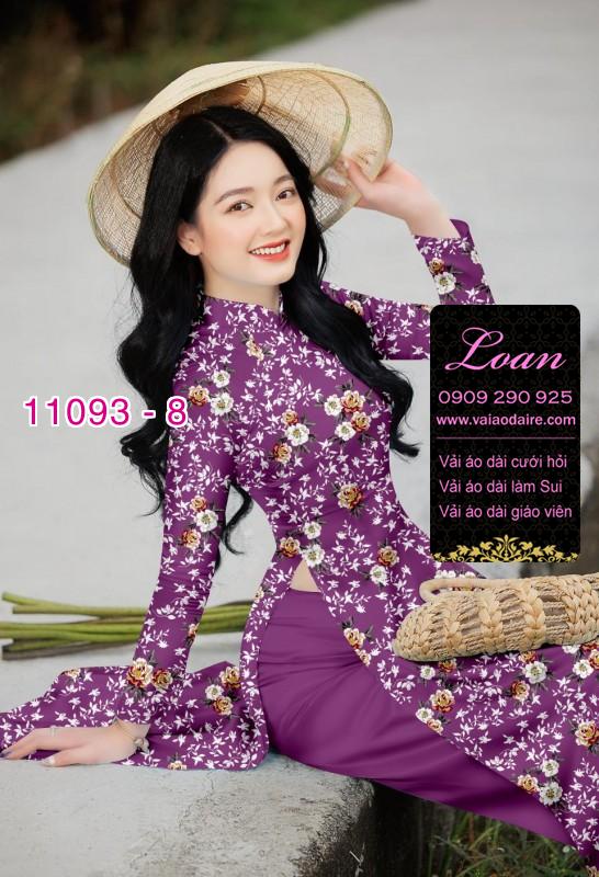 Vải áo dài hoa nhí