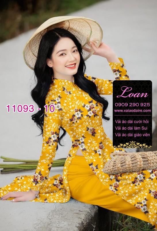 Vải áo dài hoa nhí