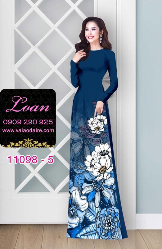 Vải áo dài hoa nhí