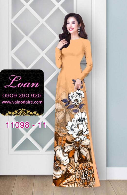 Vải áo dài hoa nhí