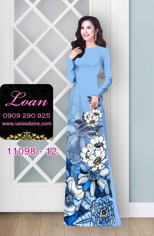 Vải áo dài hoa nhí