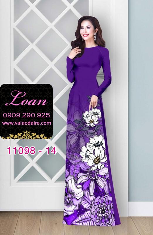 Vải áo dài hoa nhí