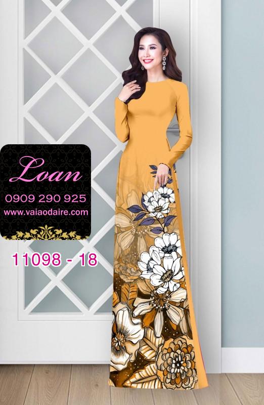 Vải áo dài hoa nhí