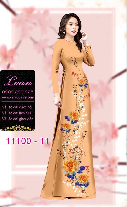 Vải áo dài hoa 3D