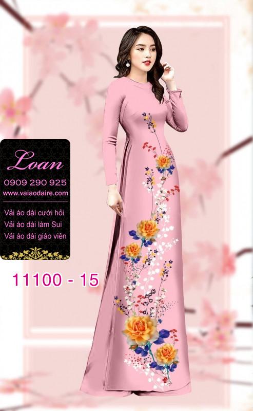Vải áo dài hoa 3D