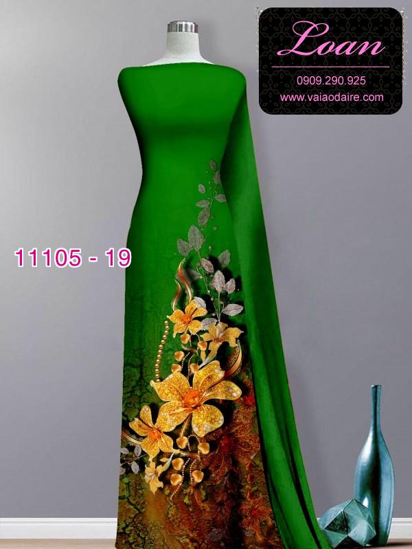 Vải áo dài hoa 3D