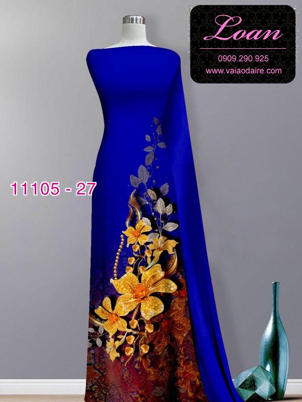Vải áo dài hoa 3D