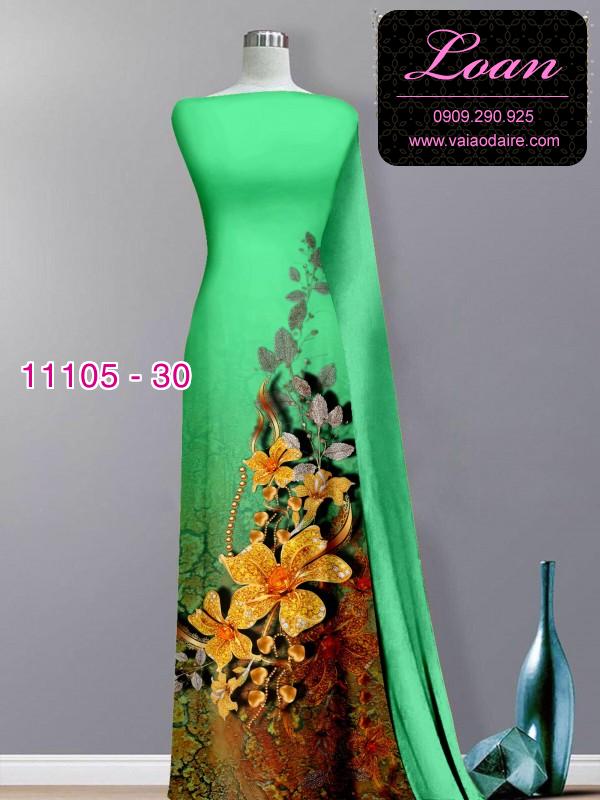Vải áo dài hoa 3D