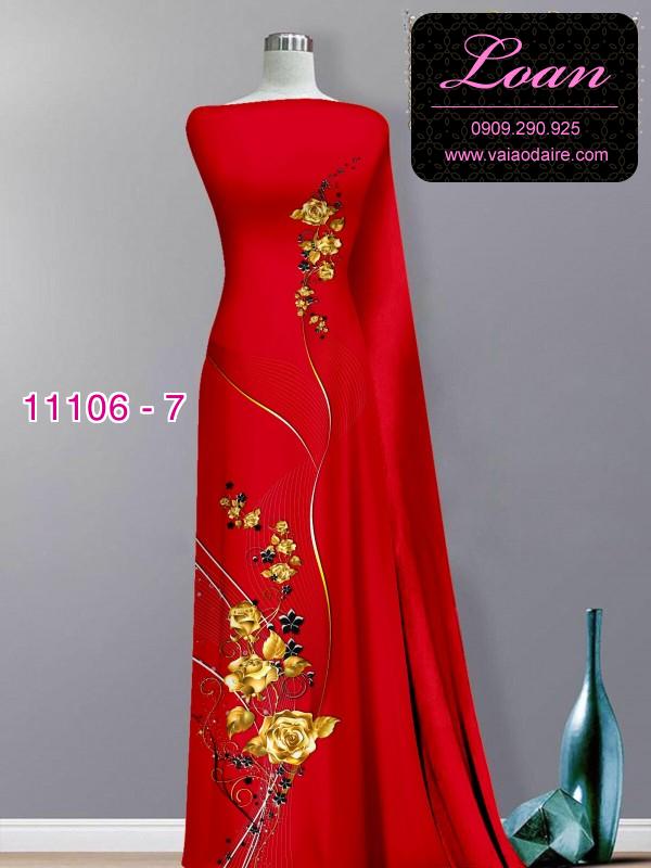 Vải áo dài hoa 3D