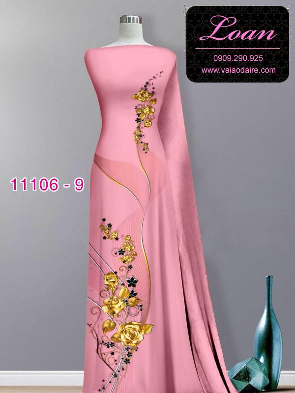 Vải áo dài hoa 3D