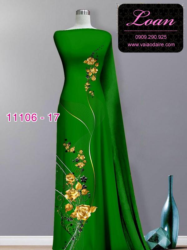 Vải áo dài hoa 3D