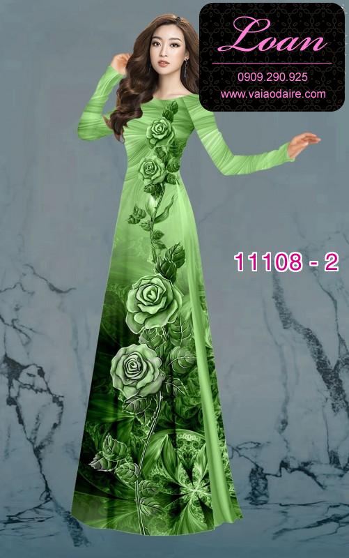 Vải áo dài hoa 3D