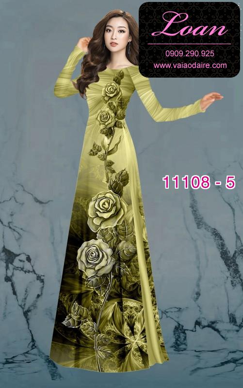 Vải áo dài hoa 3D