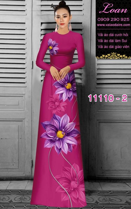 Vải áo dài hoa 3D