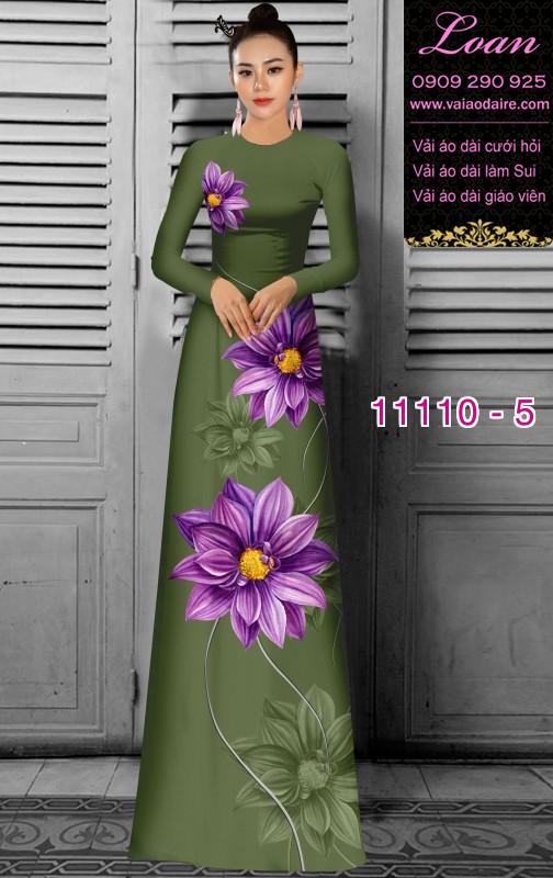 Vải áo dài hoa 3D