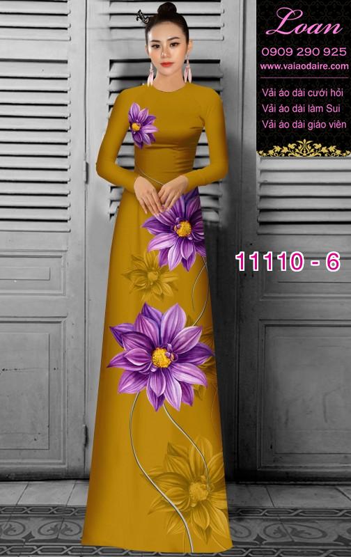 Vải áo dài hoa 3D