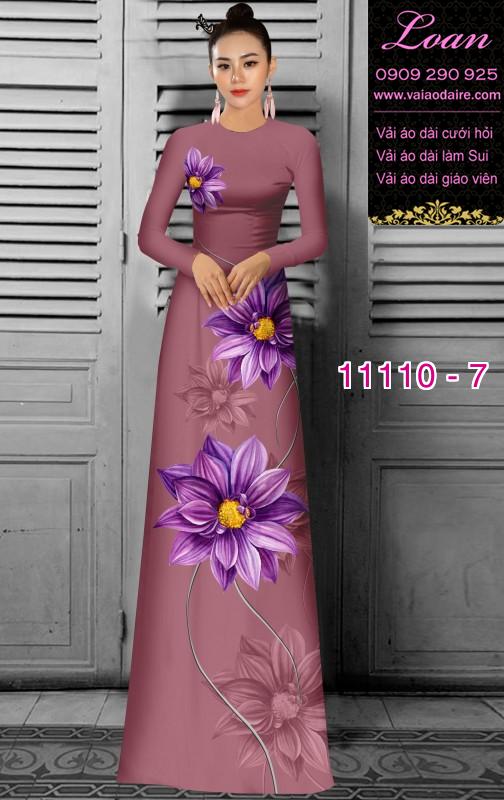 Vải áo dài hoa 3D