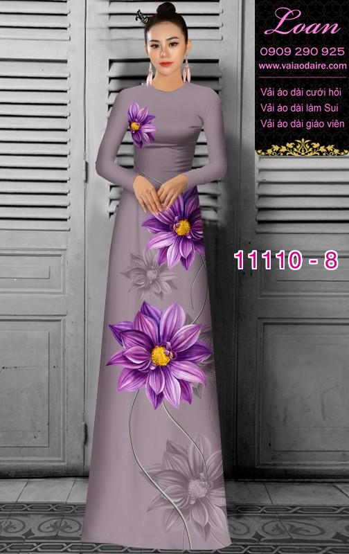 Vải áo dài hoa 3D