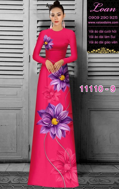 Vải áo dài hoa 3D