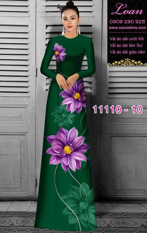 Vải áo dài hoa 3D