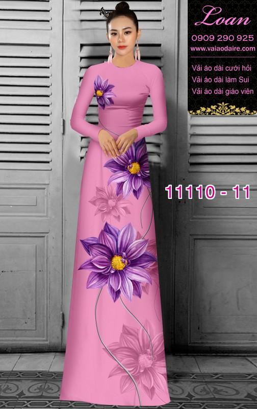Vải áo dài hoa 3D