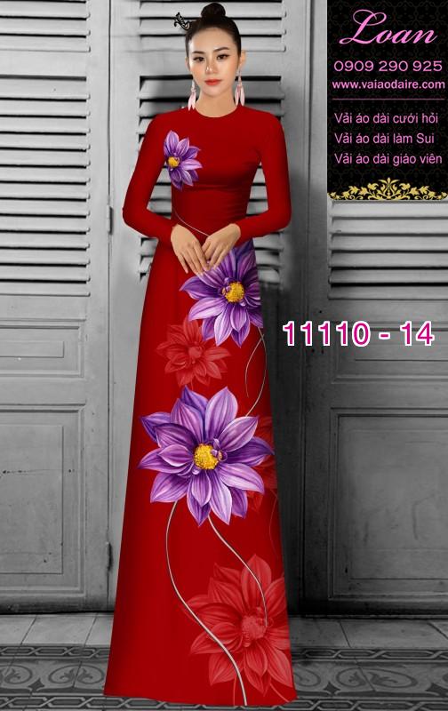 Vải áo dài hoa 3D