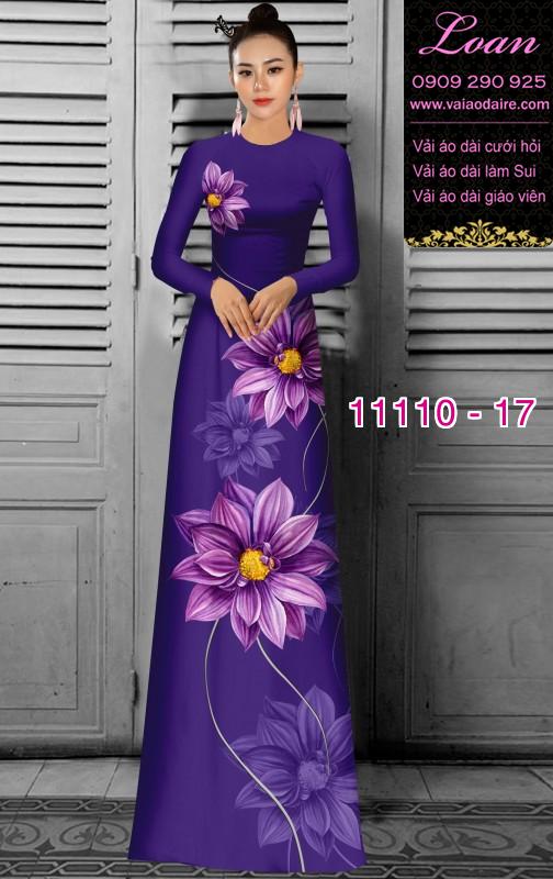 Vải áo dài hoa 3D