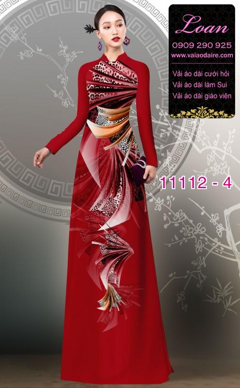 Vải áo dài hoa 3D